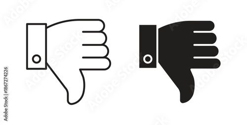 Thumbs down icons Vector Symbol Design Illustration - for app or web. color editable