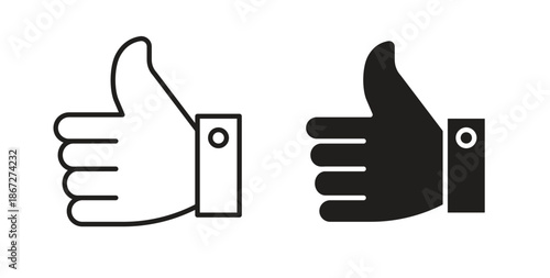 thumbs up icons Vector Symbol Design Illustration - for app or web. color editable