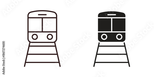 Train icons Vector Symbol Design Illustration - for app or web. color editable