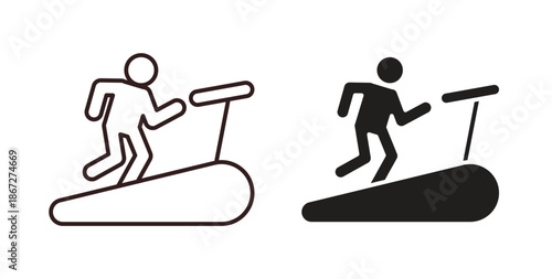 Treadmill icons Vector Symbol Design Illustration - for app or web. color editable