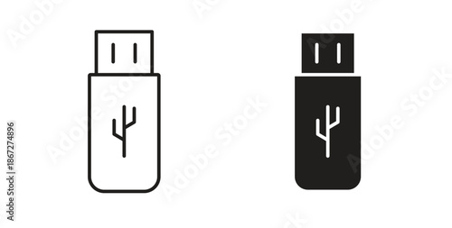 usb drive icons Vector Symbol Design Illustration - for app or web. color editable