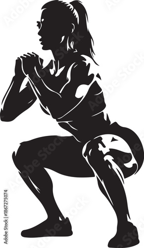 Powerful Woman Squat Exercise Silhouette

Female Fitness Training Squat Pose Illustration

Strong Athletic Woman Workout Silhouette Art
