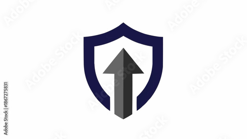 Shield with upward pointing arrow symbol.
