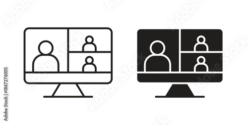 Webinar icons Vector Symbol Design Illustration - for app or web. color editable