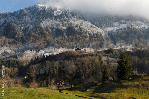 Scenic view of a snow-cover...
