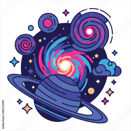 vector illustration of a cosmos