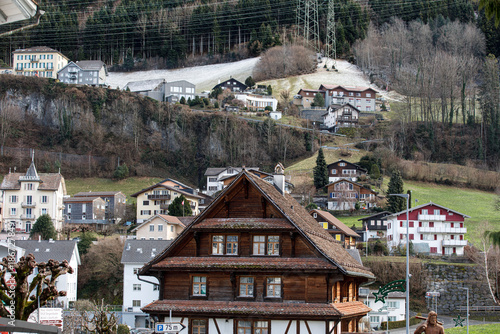 Scenic view of a Swiss vill...
