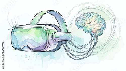 Virtual reality connecting to the human brain.