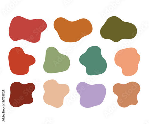 Organic Abstract Shapes and Liquid Blob Elements for Modern Graphic Design