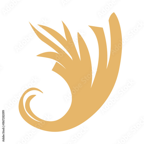 Golden Flourishes calligraphic vector