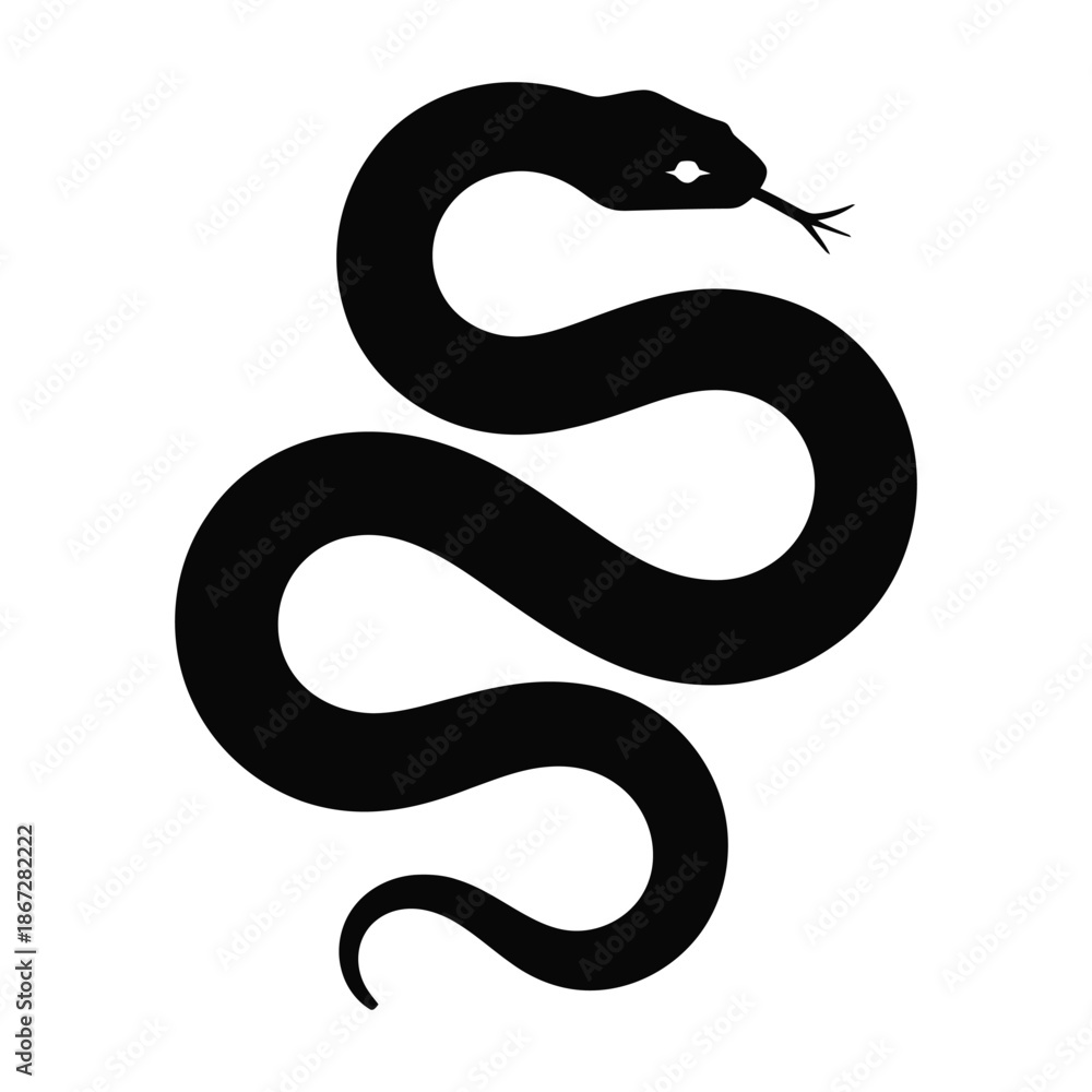 Obraz premium black and white snake