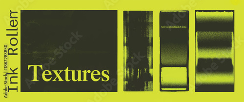 ink roller textures printable brushes grunge borders and fills