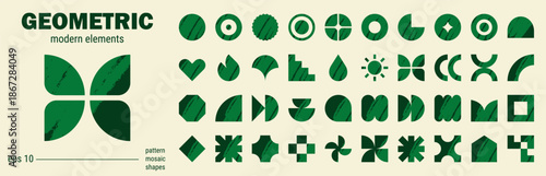 Geometric y2k icon using basic abstract shapes and geometry figures.