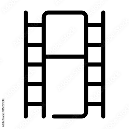 Film strip reel symbol for movie editing, cinema, and video storytelling.