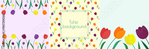 Spring holiday card set featuring tulips