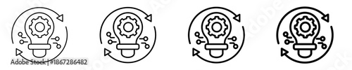 Transformation Strategy  Icon Set Different Style Collection
