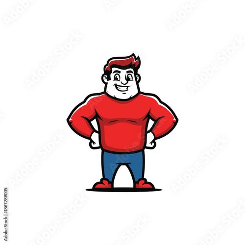 A strong smiling man