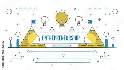 Entrepreneurship concept with creative ideas and innovation