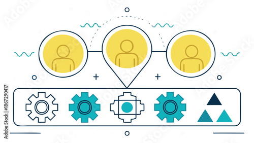 Business process optimization with teamwork and gear mechanisms
