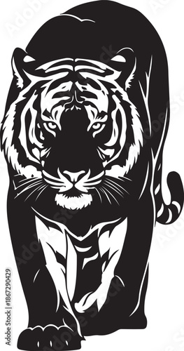 Walking Tiger Illustration

Powerful Tiger Silhouette

Majestic Tiger Artwork