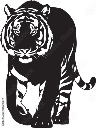 Walking Tiger Illustration

Powerful Tiger Silhouette

Majestic Tiger Artwork