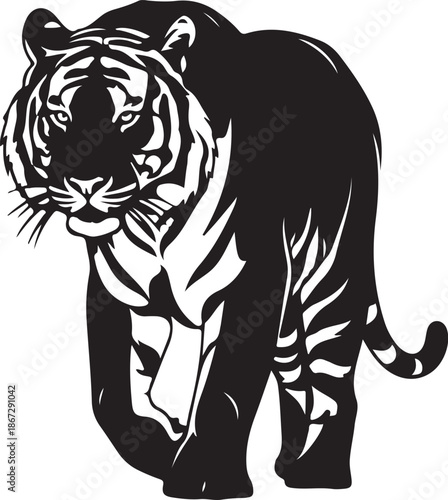 Walking Tiger Illustration

Powerful Tiger Silhouette

Majestic Tiger Artwork
