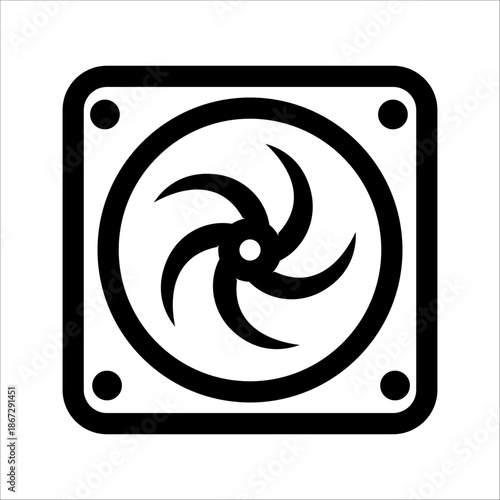 Modern design icon of computer fan