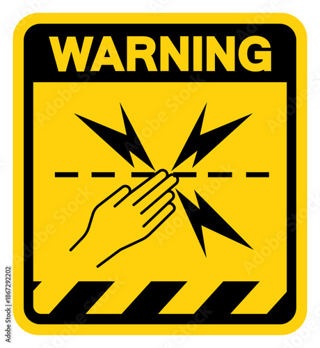 Electric Fencing Warning Sign, Vector Illustration, Isolate On White Background Label. EPS10