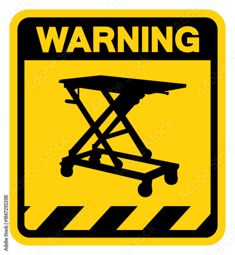 Lifting Hazard Warning Sign, Vector Illustration, Isolate On White Background Label. EPS10