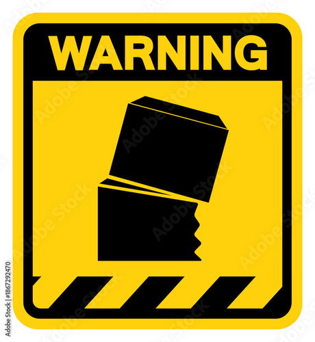 Stack Correctly Warning Sign, Vector Illustration, Isolate On White Background Label.EPS10