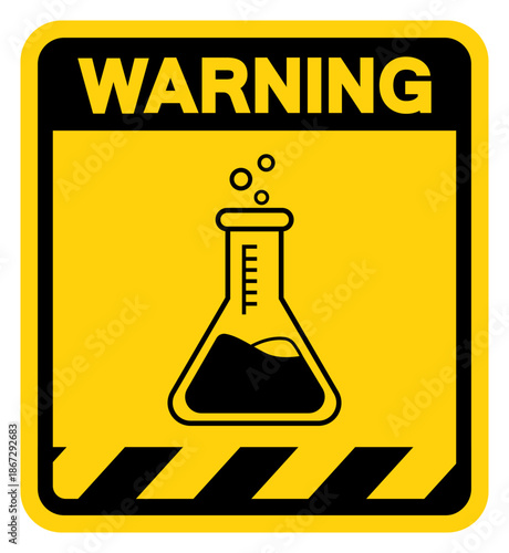 Chemical Warning Sign, Vector Illustration, Isolate On White Background Label. EPS10