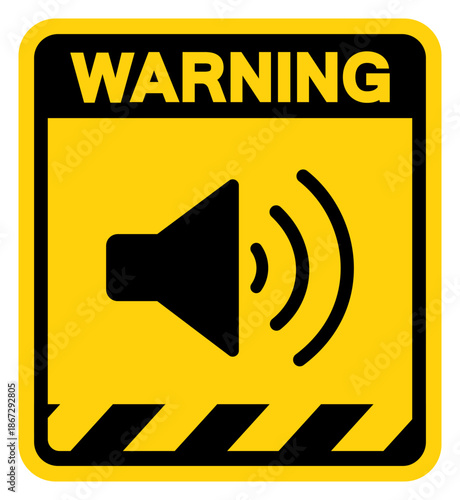 No Sound Warning Sign, Vector Illustration, Isolate On White Background Label. EPS10