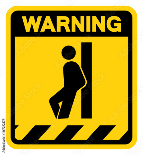 No Leaning Warning Sign, Vector Illustration, Isolate On White Background Label. EPS10