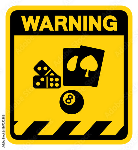 Do Not Gamble Warning Sign, Vector Illustration, Isolate On White Background Label. EPS10