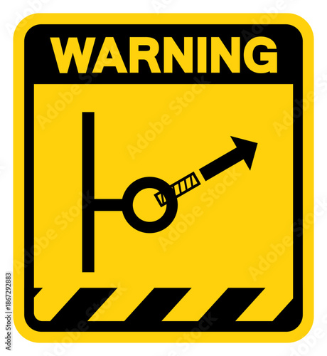 Anchor Failure Hazard Warning Sign, Vector Illustration, Isolate On White Background Label. EPS10