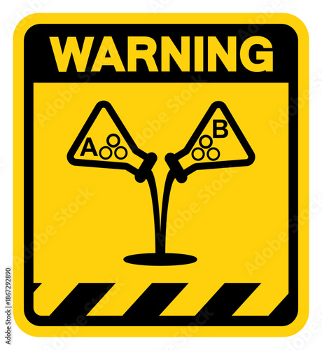 Do NOT mix brands and types of foam concentrate Warning Sign, Vector Illustration, Isolate On White Background Label. EPS10
