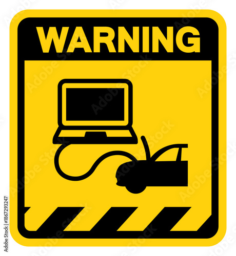 Check System Engine Warning Sign, Vector Illustration, Isolate On White Background Label. EPS10