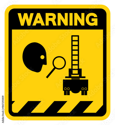 Inspection Required Follow the instructions Warning Sign, Vector Illustration, Isolate On White Background Label. EPS10