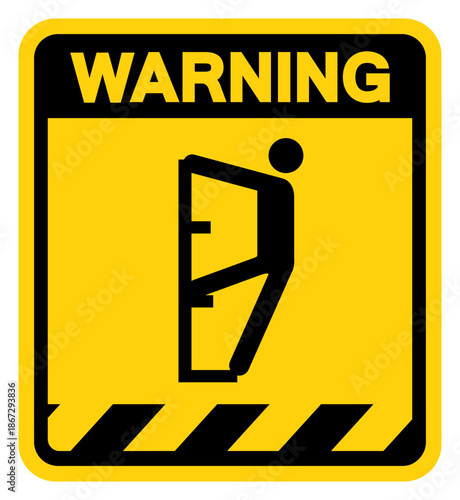 Keep steps handholds and walkways Warning Sign, Vector Illustration, Isolate On White Background Label. EPS10