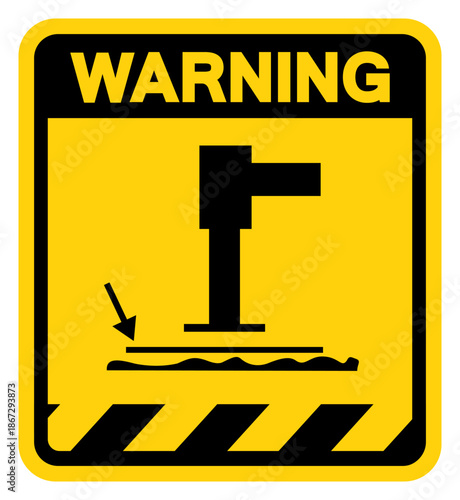 Aerial Stability Hazard Before operating aerial device Set up on firm surface only Warning Sign, Vector Illustration, Isolate On White Background Label. EPS10