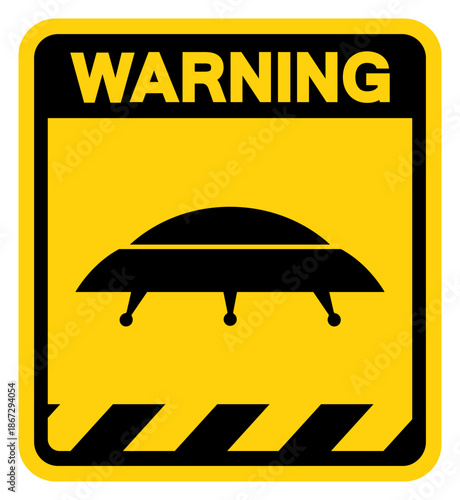 UFO Area Symbol Sign, Vector Illustration, Isolate On White Background Label. EPS10