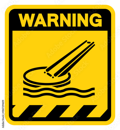 Marine Evacuation Slide Warning Sign, Vector Illustration, Isolate On White Background Label. EPS10