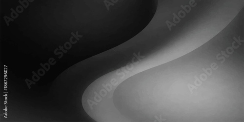 Abstract black and white background with curves and silhouette patterns