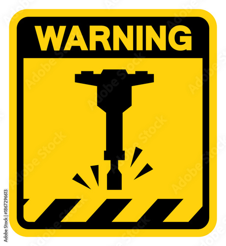 Construction Area Warning Sign, Vector Illustration, Isolate On White Background Label. EPS10