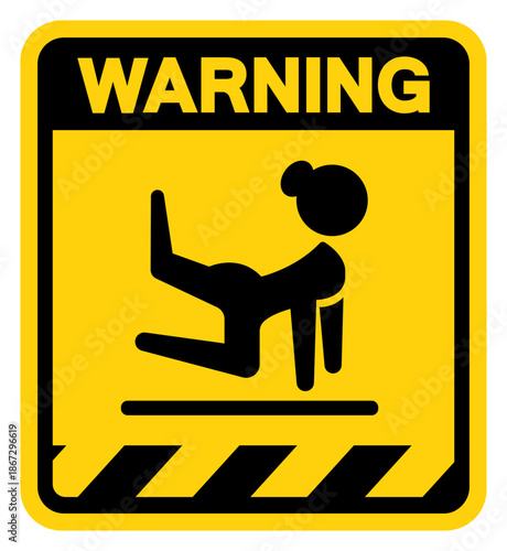 Yoga Pose Position Warning Sign, Vector Illustration, Isolate On White Background Label. EPS10