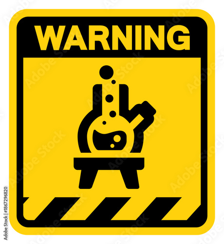 Lab Area Warning Sign, Vector Illustration, Isolate On White Background Label. EPS10