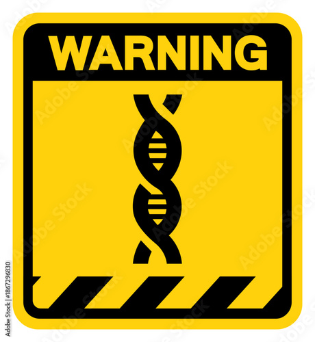 Lab Area Warning Sign, Vector Illustration, Isolate On White Background Label. EPS10