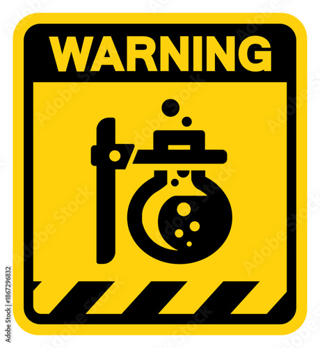 Lab Area Warning Sign, Vector Illustration, Isolate On White Background Label. EPS10
