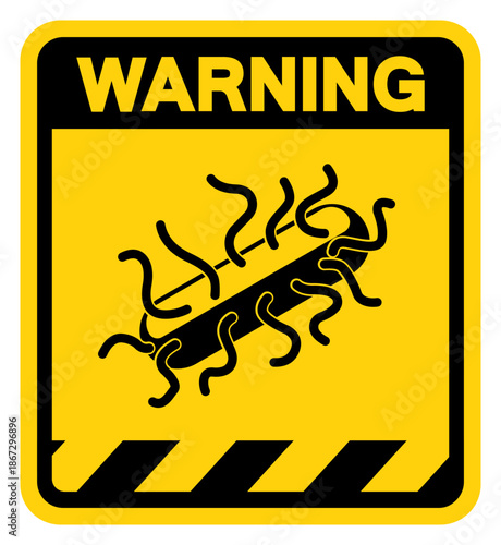 Laboratory Virus Warning Sign, Vector Illustration, Isolate On White Background Label. EPS10