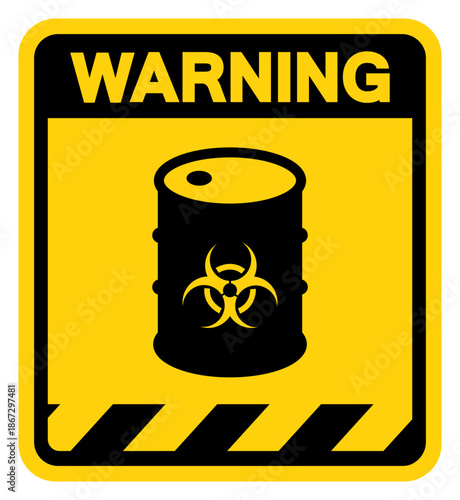 Radioactive Area Warning Sign, Vector Illustration, Isolate On White Background Label. EPS10